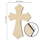 KEILEOHO 12 PCS Unfinished Wooden Cross, Cross Wood Cutouts, Wooden Crosses for Crafts, Halloween and Christmas Decorations, 3/16 x 11.8 x 8.8 Inch KEILEOHO