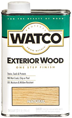 Watco 67741 Exterior Wood Finish, Quart, Natural