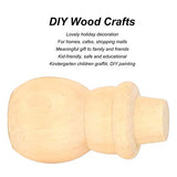 30Pcs Unfinished Wood Peg Dolls, Snowman Wooden Tiny Doll Wood Snowman Figures Wooden Peg People for Craft Art Projects and Decoration HERCHR