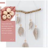 VOSAREA 50pcs Wooden Beads Smile Face Wood Beads Ball Wood Beads Spacer Beads with Hole for DIY Jewelry Bracelet Necklace Craft Making (18MM) VOSAREA