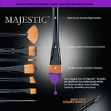 Majestic Royal & Langnickel Flat and Glaze Wash Artist Brush Set, 8-Piece Majestic