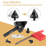 BINSTAK 60 Degree V Groove Router Bit 1/4 Inch Shank, Carbide Insert Wood CNC Router Bits for Woodworking Engraving Carving BINSTAK