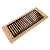Razo Red Oak Wood Floor Register, Drop in Vent Cover with Damper, 4x12 Inch (Duct Opening), 3/4 Inch Thickness, Unfinished Razo