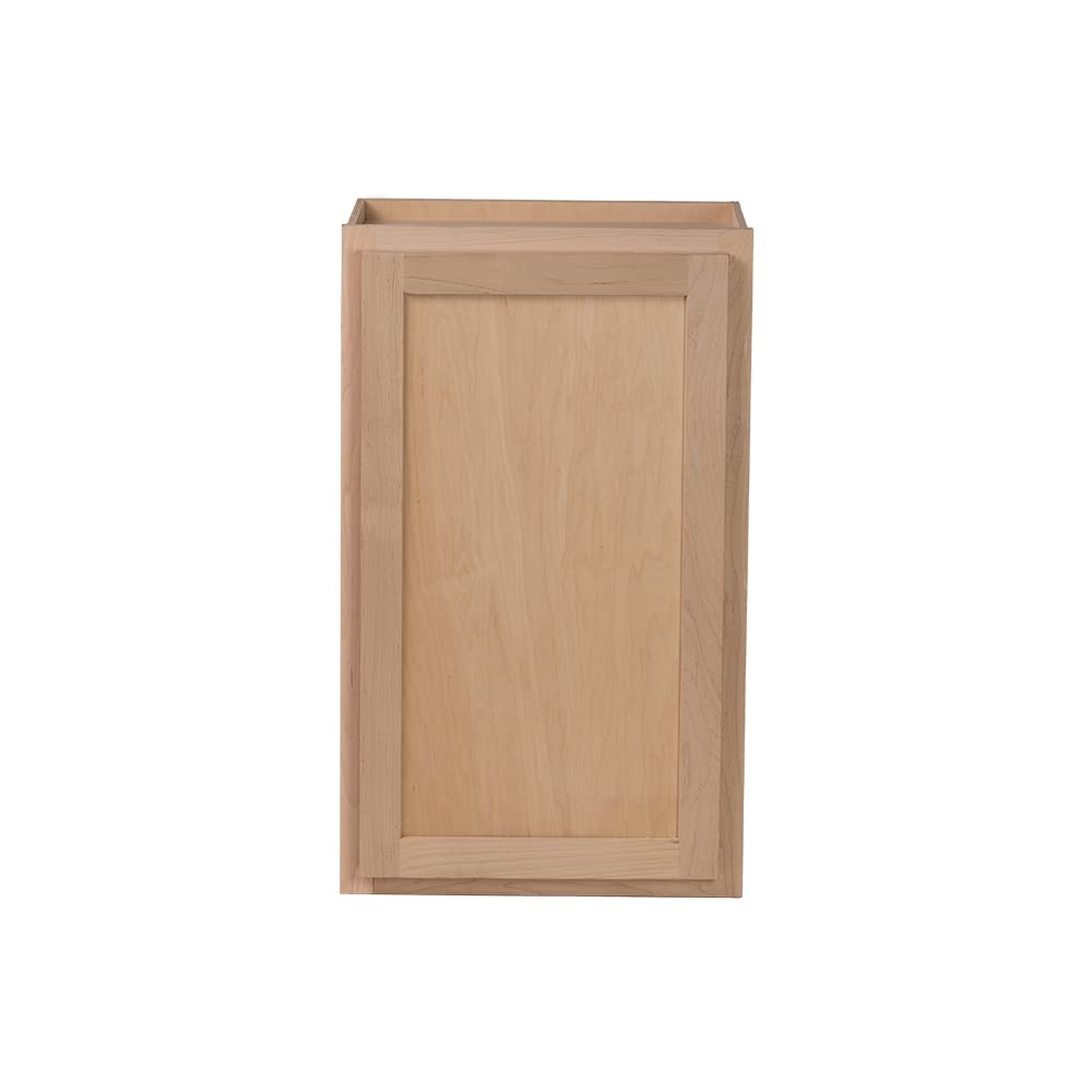 Quicklock RTA (Ready-to-Assemble) 42" Tall Wall Kitchen Cabinets - Shaker Style | 100% Hardwood | Made in America | Soft Close Hardware (Raw Maple, Quicklock Cabinets