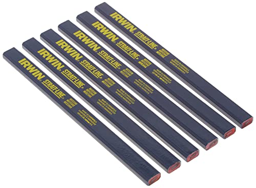 IRWIN Carpenter Pencil, Medium Lead, 6-Piece (66400) - WoodArtSupply