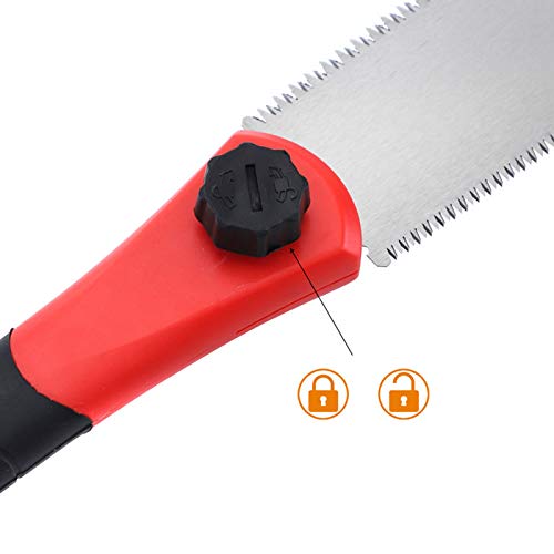 Meichoon Japanese Style Hand Saw - Double Edge Pull Saw Interchangeable Flush Cut Saw 12.5 Inch Flexible Blade Handsaw for Woodworking DC718 Meichoon