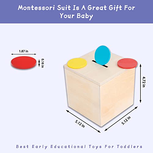 Montessori Box Toys Toddler Play Kit Coin Box, Carrot Harvest Game and Matchstick Color Drop Game (4-for-1) - WoodArtSupply