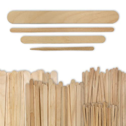 200 Pc Wood Stick Applicator Mixing Assortment for Wax Waxing, Epoxy/Resin Crafts by NetSellsIt - WoodArtSupply