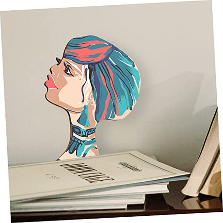 ADOCARN 10pcs Painting Wood Chips Wood Painting Crafts Doll Heads for Crafts African Girl Wooden Slices Wood Head Cutout Crafts for Women Girl Crafts ADOCARN