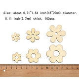 UR URLIFEHALL 100 Pcs Plum Bossom Wood Cutouts Ornaments Unfinished Laser Cut Flower Wooden Paint Crafts for Scrapbooking Crafts Homemade Gifts UR URLIFEHALL