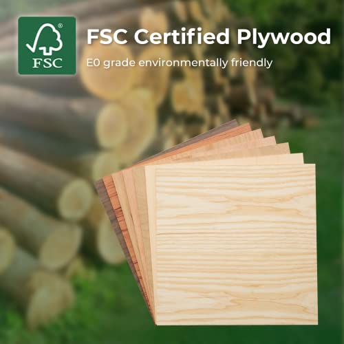 Basswood Plywood 18 PCS, 1/8 Thin Wood Sheets 12 x 12 A/B Grade Bas –  WoodArtSupply