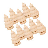 Abaodam 20 Pcs Mini Christmas Tree Wooden Unfinished Doll DIY Crafts Handmade Wood Peg Doll Home Decoration Ornament Abaodam
