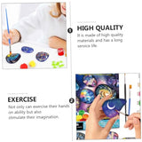 KONTONTY 1 Set Stone Painting Puzzle Toy DIY Painting Stones Smooth Bundle River Stones Rock Art kit Kids Toys Kids Suit Kids Painting Kit Painting KONTONTY