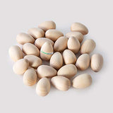 2-1/2 inch Wooden Hen Eggs | Easter Egg Hunt & Decorations | Ready to Craft Unfinished Wood Eggs | Flat Bottom -by CraftpartsDirect.com | Bag of 6 Craftparts Direct