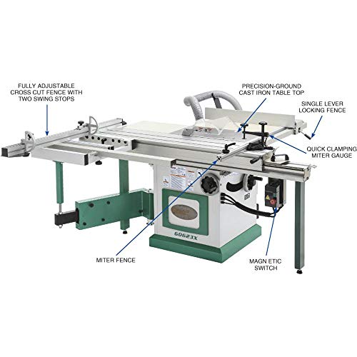 Grizzly Industrial G0623X - 10" 5 HP Sliding Table Saw Grizzly Industrial