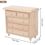 Fippkargo 1:12 Wooden Table Square 8 Button Dollhouse Movement Cabinet Sleeping Cabinet Mini Furniture Solid Wood Miniature Model Beautiful Color Kit Fippkargo