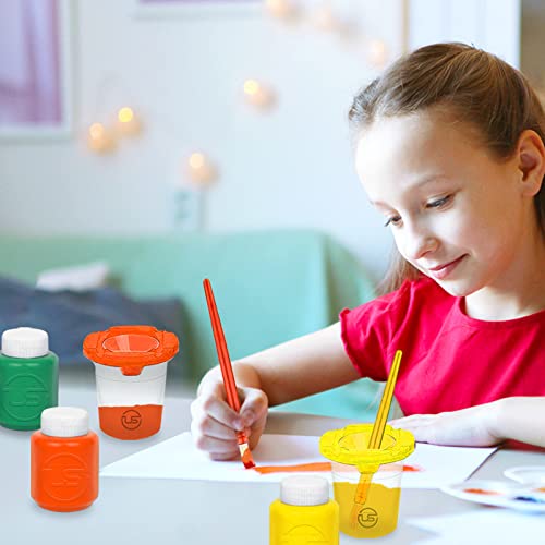  Kids Paint Set - Kids Paint with Toddler Art Supplies - 12  Washable Paint for Kids, 10 Paint Cups with Toddler Paint Brushes, Paint  Palette, Complete Toddler Painting Set, Paint for