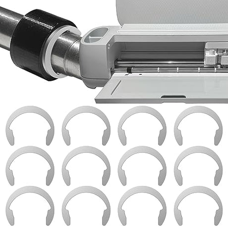 12-Pack Retaining Clip Rings Compatible with Cricut Maker Rubber Roller Replacement Parts - Keep Rubber Roller in Place, Retention Clamps Compatible ARSUNOVO