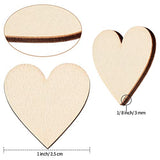 200 Pieces Wood Heart Cutouts Wooden Heart Slices Wooden Tree Pieces for Art Craft Embellishments Ornaments Decoration for Wedding Valentine Crafts Tatuo
