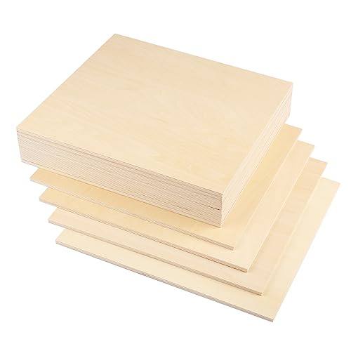 18 PCS 12 Inch Square Basswood Board, Thickness 1/4 Inch (6 mm), Basswood Sheets, balsa Wood Sheet,Plywood Sheets for Laser, CNC Cutting, Wood GNIEMCKIN