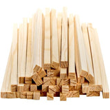 Frcctre 50 Pack Unfinished Square Wooden Dowel Rods, 1/4 x 12 Inches Unfinished Wood Dowel Strips Craft Sticks Square Sticks for DIY Crafts Projects, Frcctre