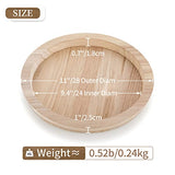 Hanobe Wood Decorative Tray：Set of 2 Round Unfinished Wooden Craft Trays DIY Ottoman Serving Tray Centerpiece Candle Holder Trays for Kitchen Hanobe
