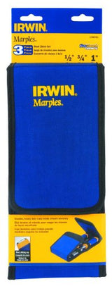 IRWIN Marples Chisel Set with Wallet, 3-Piece (1768781) , Blue IRWIN