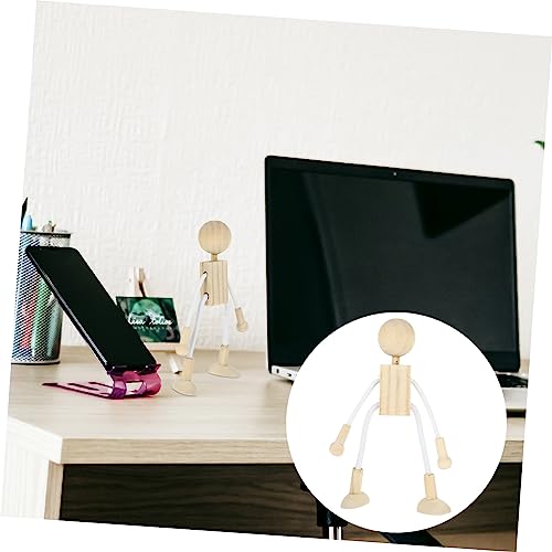 COHEALI 5pcs Cartoon Toy White Embryo Unfinished Wood Pegs Peg People Wooden Unfinished Wood Toy Wooden Peg People Wood Crafts Unfinished Peg Doll COHEALI