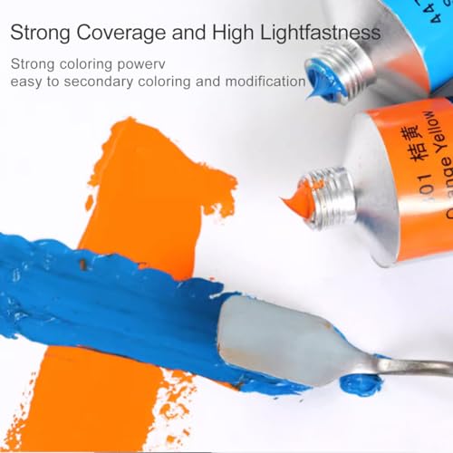LIGHTWISH Oil Paint,21 Vibrant Oil Colors,50ml Large Tubes, Oil Based Paint for Canvas Painting, Art Supplies for Artist Beginners Adults Students LIGHTWISH