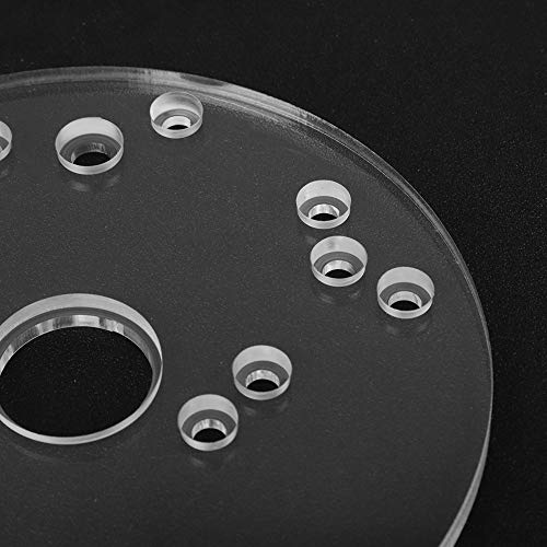 Universal Router Base Plate Compatible with Ryobi, Woodworking Auxiliary Tool with Centering Pin Screws Walfront