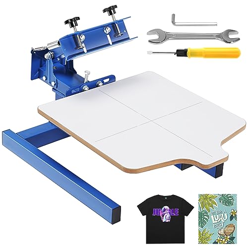 VEVOR Screen Printer 1 Color 1 Station Silk Screen Printing Kit 55x45cm T-Shirt Screen Printing Machine Screenprint Press (1 Color 1 Station) VEVOR