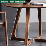 Mid Century Modern Dining Table,Round Solid Wood Kitchen & Dining Room Tables,Rustic Pedestal Table Small Leisure Coffee Table for 2,4 People(24" L x Topjia