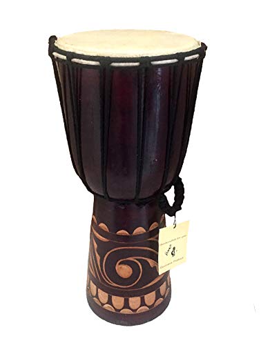 Djembe Drum African Bongo Drum Hand Drum LARGE SIZE 16" High - Jive® Brand - PROFESSIONAL SOUND/QUALITY - Carved