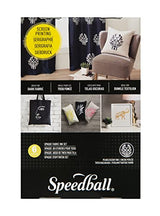 Speedball Fabric Screen Printing Ink Starter Set, Opaque, 6-Colors, 4-Ounce Jars, Silver, Raspberry, Blue Topaz, Citrine, Pearly White, and Black Speedball