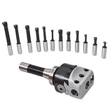 findmall 12Pcs 3 Inch Boring Head R8 Shank 3/4 Inch Carbide Boring Bar Boring Head Bar Milling Set findmall