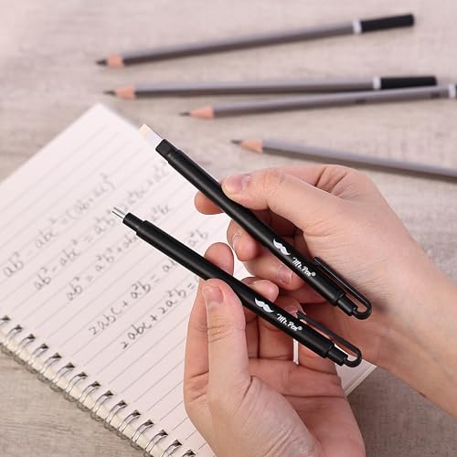 Mr. Pen- Pen Style Eraser, 2 Pack, Square & Round Tip, Eraser Pen, Pencil Erasers, Eraser Pencil, Art Erasers for Drawing Erasers for Drawing, Mr. Pen