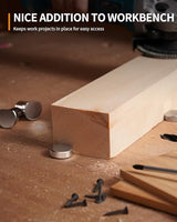 DAYDOOR Bench Dog Clamp, MFT Stainless Steel Table Stop for 3/4'' Dog Hole, Workbench Peg Brake Stops for Woodworking(19mm, 4 Pack) DAYDOOR