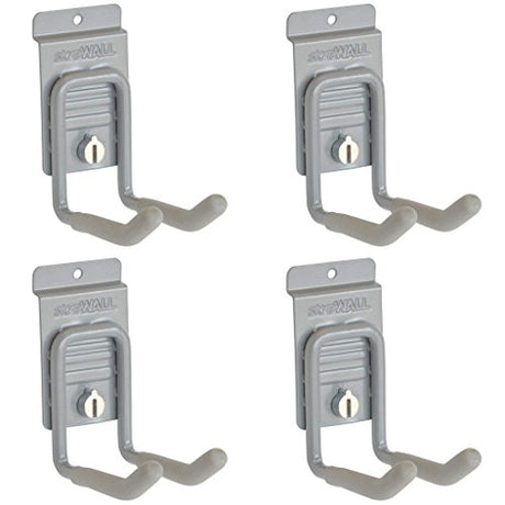 StoreWALL Heavy Duty Universal Slatwall Double Hook with CamLok (Pack of 4) StoreWALL
