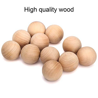 KEILEOHO 20 Pack 2 Inches Wooden Round Ball, Natural Unfinished Wooden Balls, Smooth Durable Wood Balls for Crafts and DIY Projects - WoodArtSupply