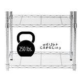 Honey-Can-Do SHF-01903 Adjustable Storage Shelving, 250-Pounds Per Shelf, Chrome, 3-Tier, 24Lx14Wx30H Honey-Can-Do