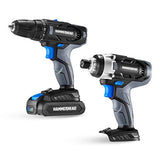 Hammerhead 20V Cordless 2-Tool Combo Kit: Drill and Impact Driver with 1.5Ah Battery and Charger - HCC2020 Hammerhead