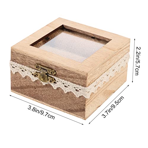 Holibanna 4pcs Box Engagement Ring Box Jewelry Organizer Tray Ring Bearer Holder Wedding Ring Case Ring Storage Holder Ornament Container Ring Bearer Holibanna