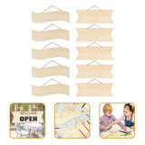 Kisangel 10pcs Hanging Decorative Plaque Unfinished Wood Sign Blank Wooden Plaque Wooden Slices Blank Hanging plaques Wood Decor Blank Wooden Signs Kisangel