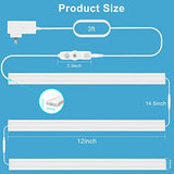 Maylit Under Cabinet Lights Plug in, 3 Pcs 12 Inch Ultra Thin Under Cabinet Lighting, Super Bright Daylight White Under Counter Lights for Kitchen, maylit