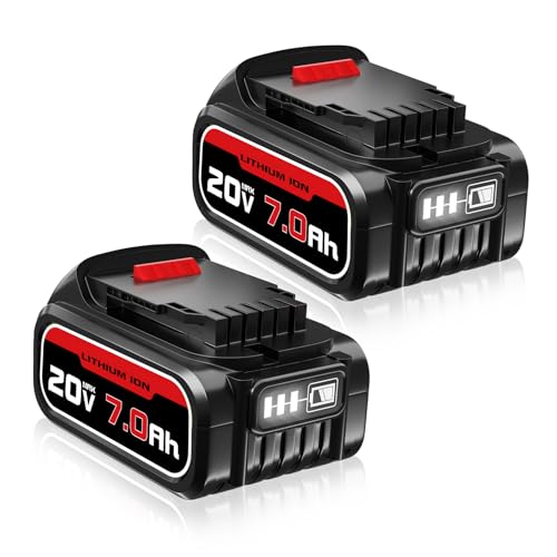 FERRYBOAT 7.0Ah Replacement for Dewalt 20V Max Battery DCB200 DCB201 DCB203 DCB204 DCB206 DCB180, Compatible with Dewalt 20 Volt DCD/DCF/DCG Series FERRYBOAT