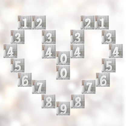 8 Inch White Wood Numbers, Unfinished Wood Numbers for Wall Decor Decorative Standing Numbers Slices Sign Board Decoration for Craft Home Party - WoodArtSupply