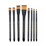Majestic Royal & Langnickel Flat and Glaze Wash Artist Brush Set, 8-Piece Majestic