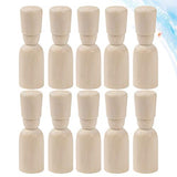 Healifty 10pcs Doodle Wooden Man Hand-Painted Wooden Puppet Craft Unfinished Wood Doll Bodies Wood Peg Dolls Kids Wooden Toys DIY Drawing Wooden Healifty