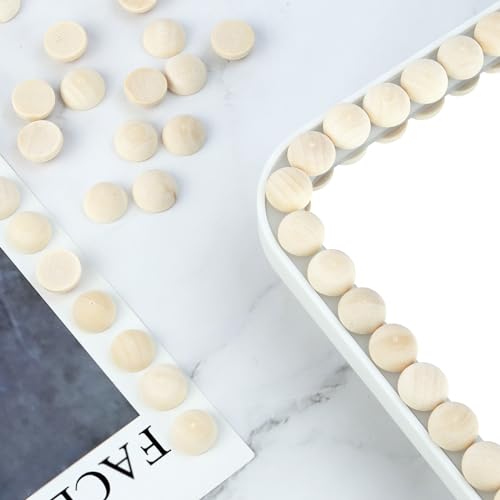 200 Pcs Half Wood Balls, Unfinished Round Split Wood Balls for Paint DIY Craft Kids Arts Toy Home Party Decoration (12mm) Tenalleys