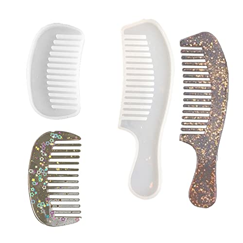 2Pcs Comb Silicone Molds for Epoxy Resin Hair Comb Resin Casting Mold Silicone Resin Jewelry Molds DIY-Craft Jewelry Making Craft Tool KUFptva